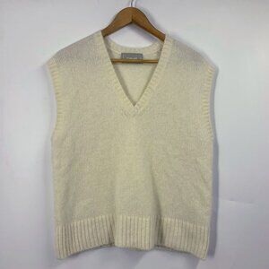 Everlane Cream V-Neck Sweater Vest